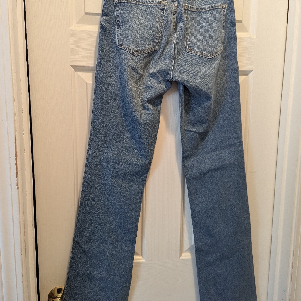 Anine Bing Roxanne Button Fly Split Hem Denim Blue Jeans Size 26 *GUC - Picture 3 of 13